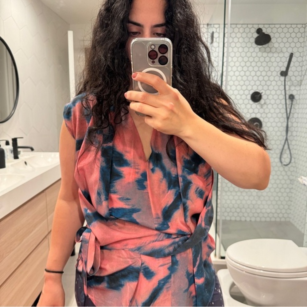 Iro Silk Tie Dye Orphee Blouse - Size 42 FR